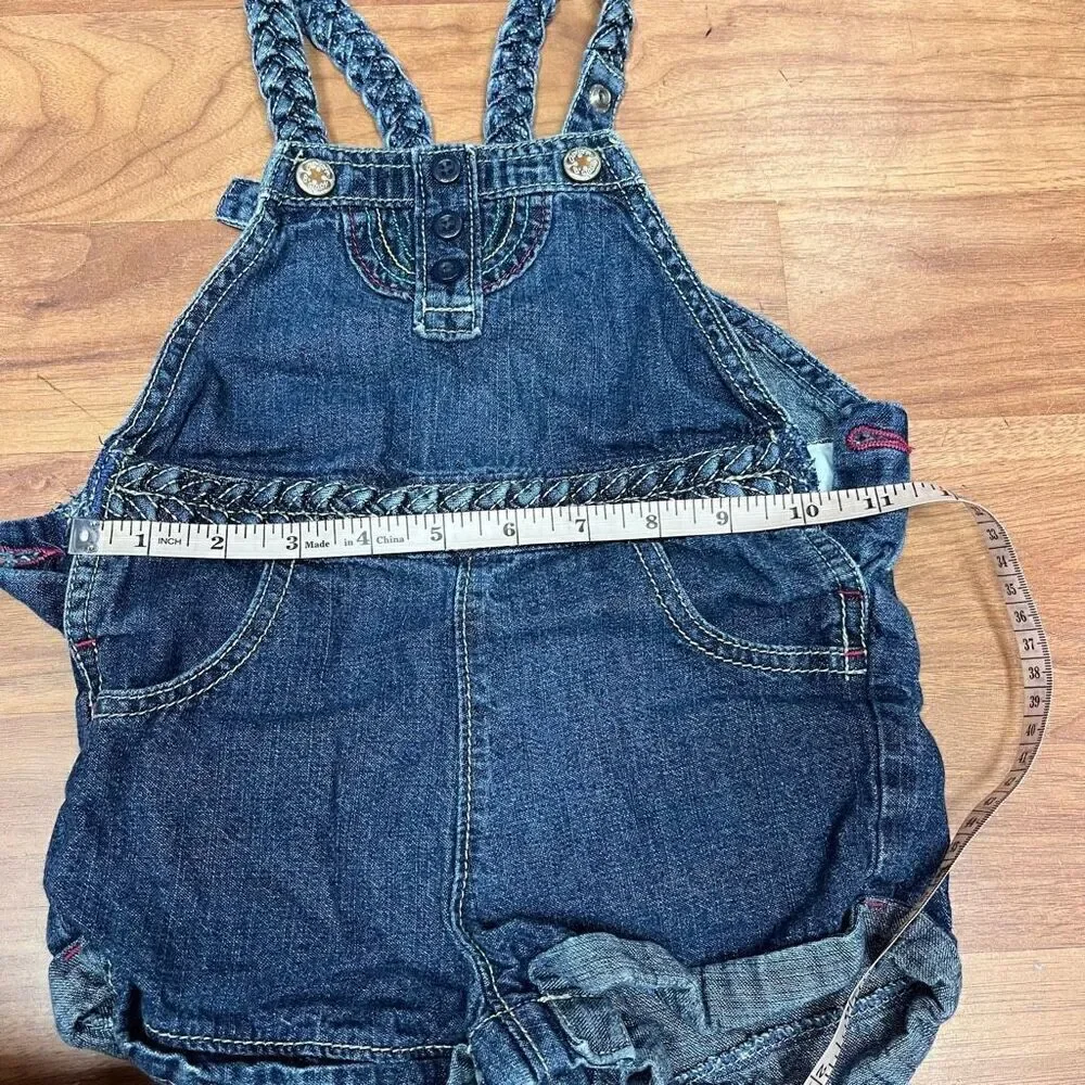 OshKosh B'gosh Bib Denim Shortalls Overalls Size 24 Months